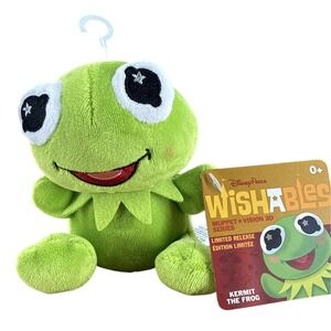 Disney Parks MUPPETS Wishables Kermit the Frog Plush Muppet*Vision 3D NWT CUTE